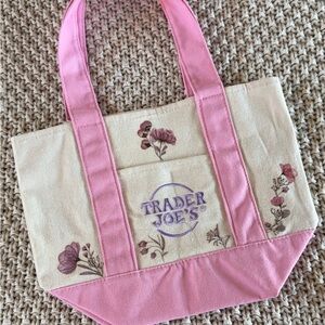 The Garden Party Series Trader Joe's Pastel Canvas mini tote